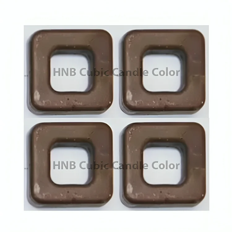 رنگ شمع مکعبی قهوه ای