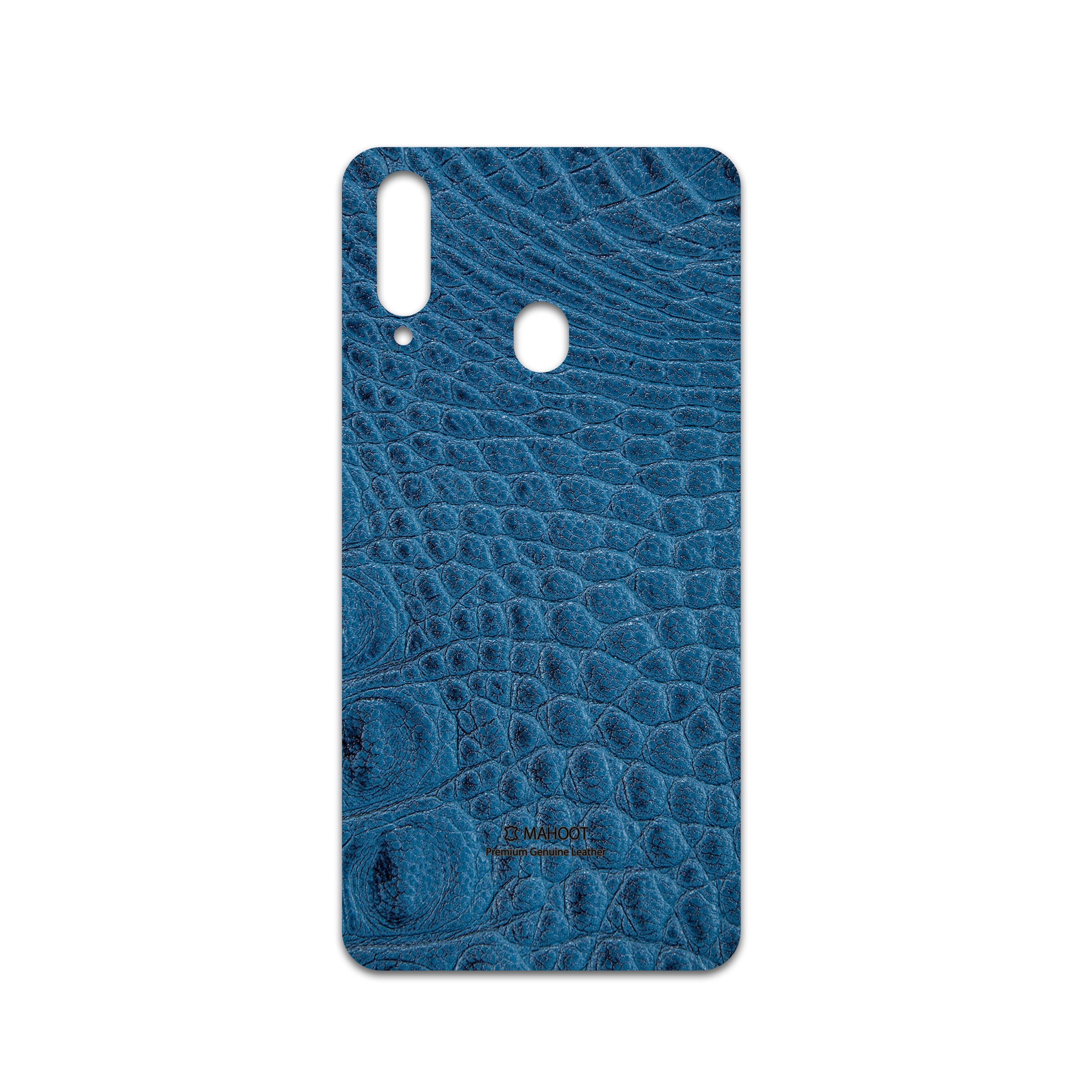 برچسب پوششی ماهوت مدل Blue-Crocodile-Leather مناسب برای گوشی موبایل سامسونگ Galaxy A20s