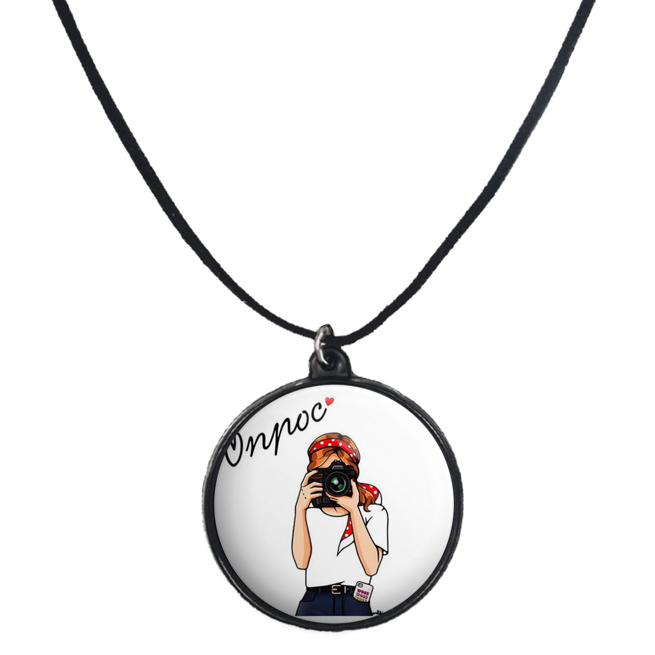 گردنبند پرمانه طرح عکاس کد pmb.5193 مدل دو طرفه