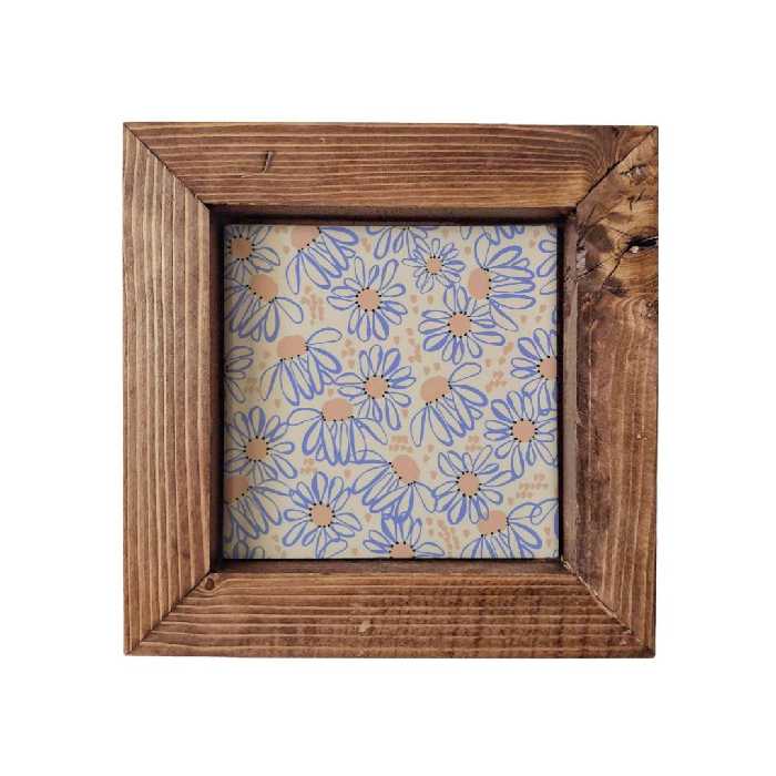 تابلو کاشی گلاک مدل سبک آرت طرح گل کد FT20