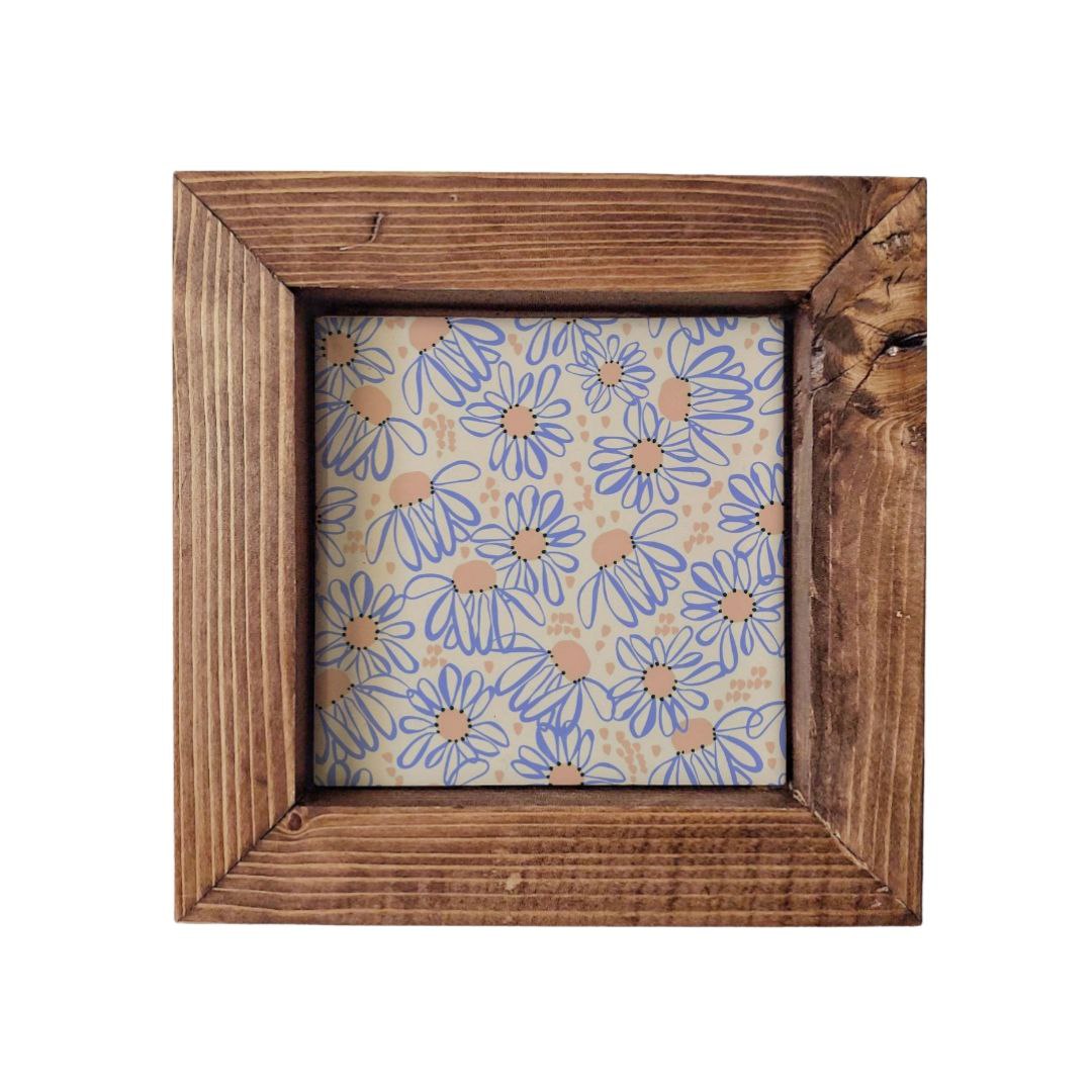 تابلو کاشی گلاک مدل سبک آرت طرح گل کد FT20