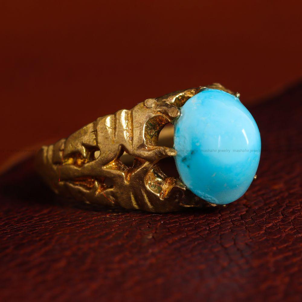 نگین فیروزه شجری کد 11390 - جواهری مشاهیر