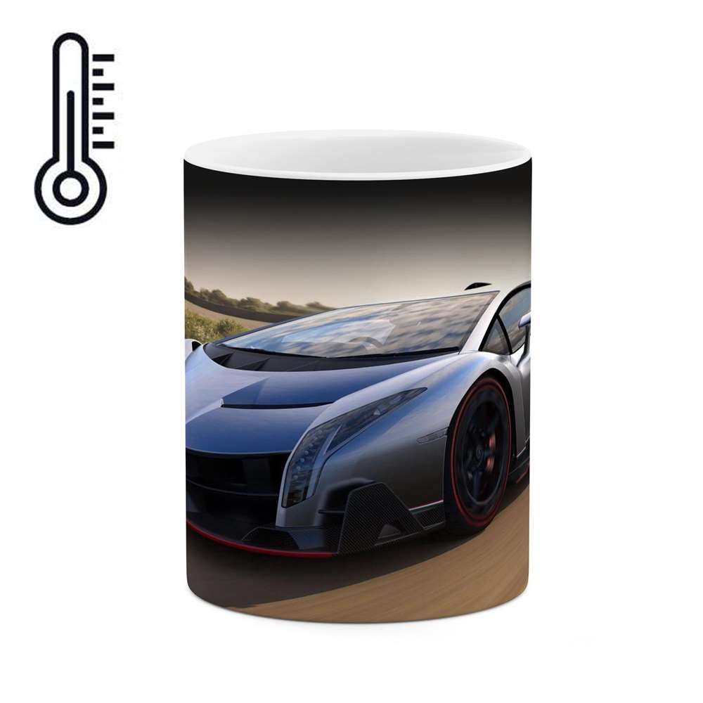 ماگ حرارتی طرح ماشین Lamborghini veneno مدل mgph15612