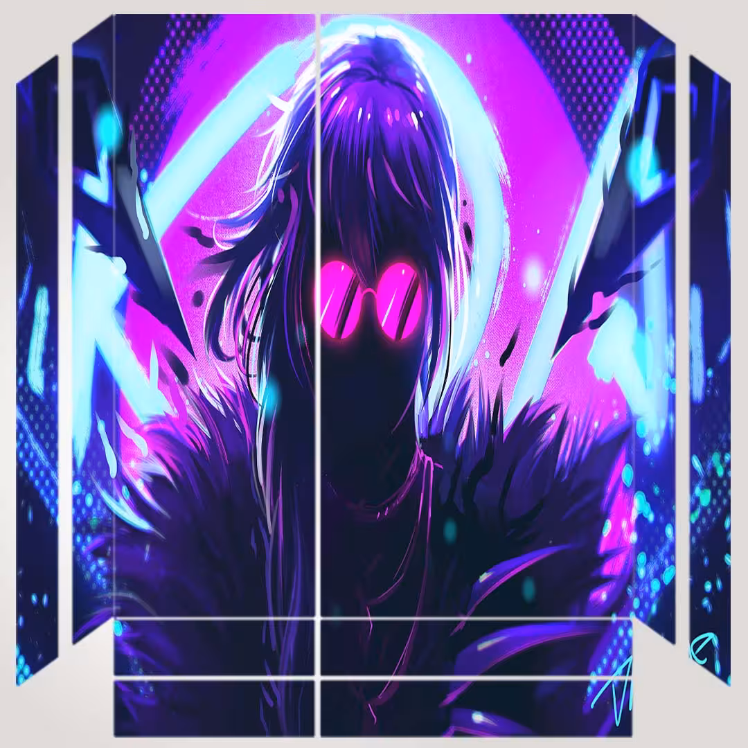 برچسب پلی استیشن ۴ مدل ps4 fat طرح evelynn league of legends کد PS-1015