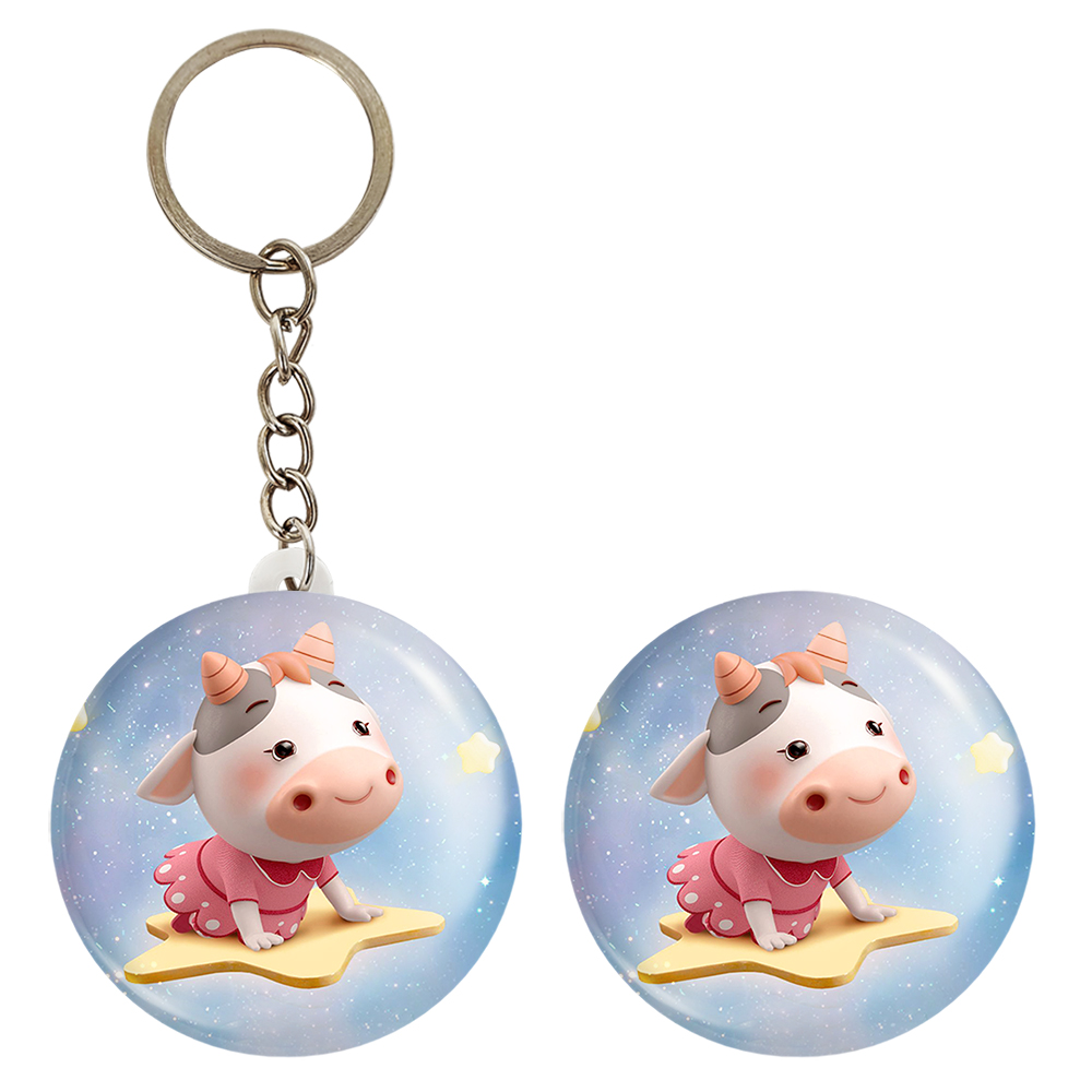 پیکسل خندالو مدل گاو کد 3410 به همراه جاکلیدی