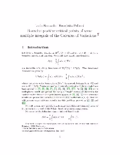 خرید و دانلود نسخه کامل کتاب Bounded positive critical points of some multiple integrals of the calculus of variations