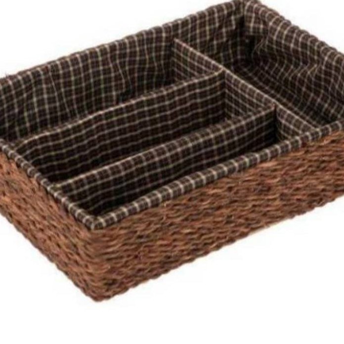توکابینتی حصیری بزرگ مناسب برای جای قاشق و چنگال وابعاد 30 در 35 و ارتفاع 8 س م