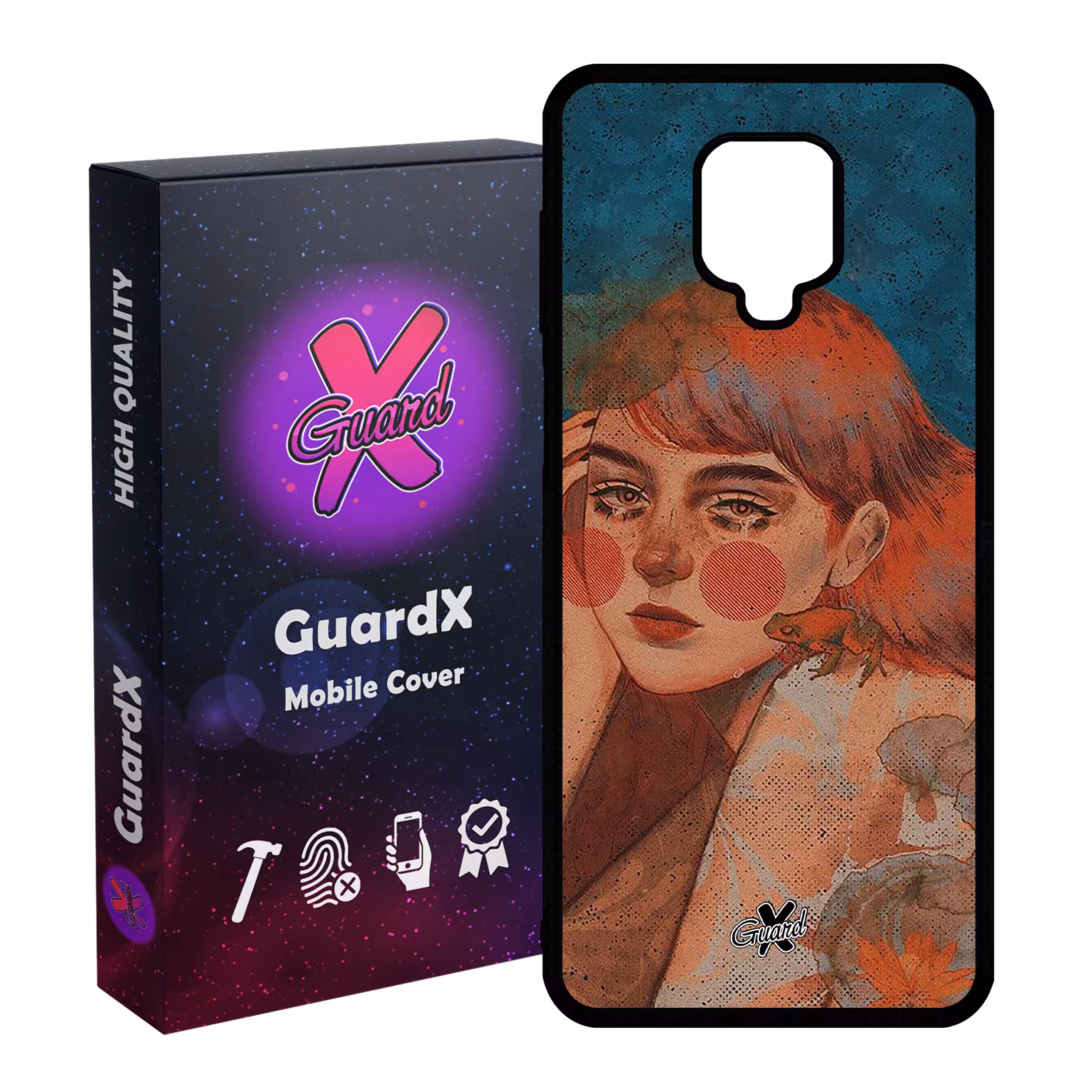 کاور گارد ایکس طرح Girl مدل Glass10330 مناسب برای گوشی موبایل شیائومی Redmi Note 9S / Note 9 Pro / Note 9 Pro Max