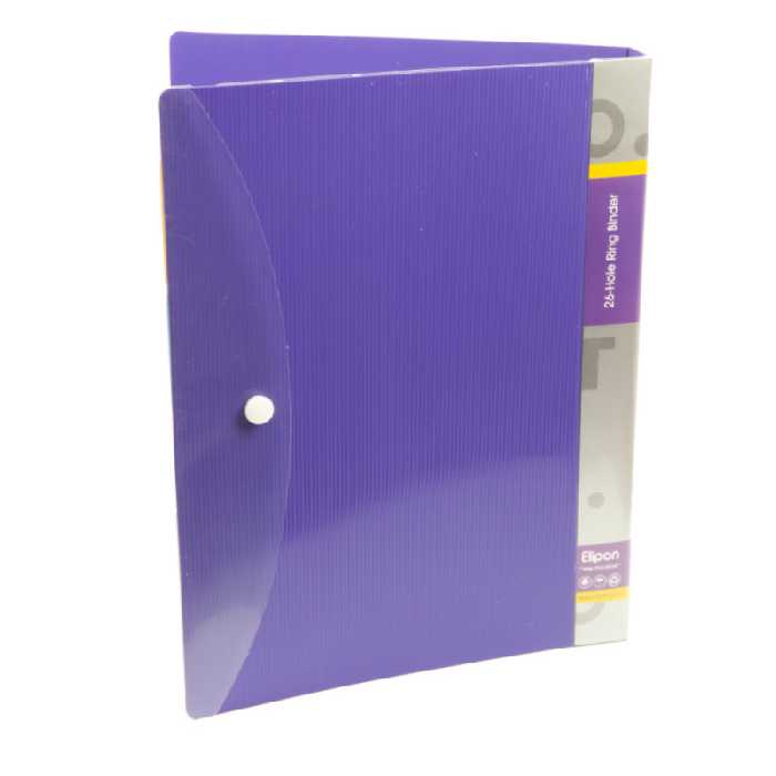 دفتر کلاسوری 100 برگ 24 حلقه قفل فلزی الیپون