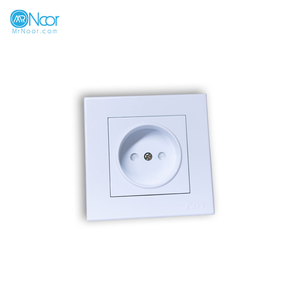 پریز بدون ارت با مغزی سرامیک پارت الکتریک 5161 - مستر نور
