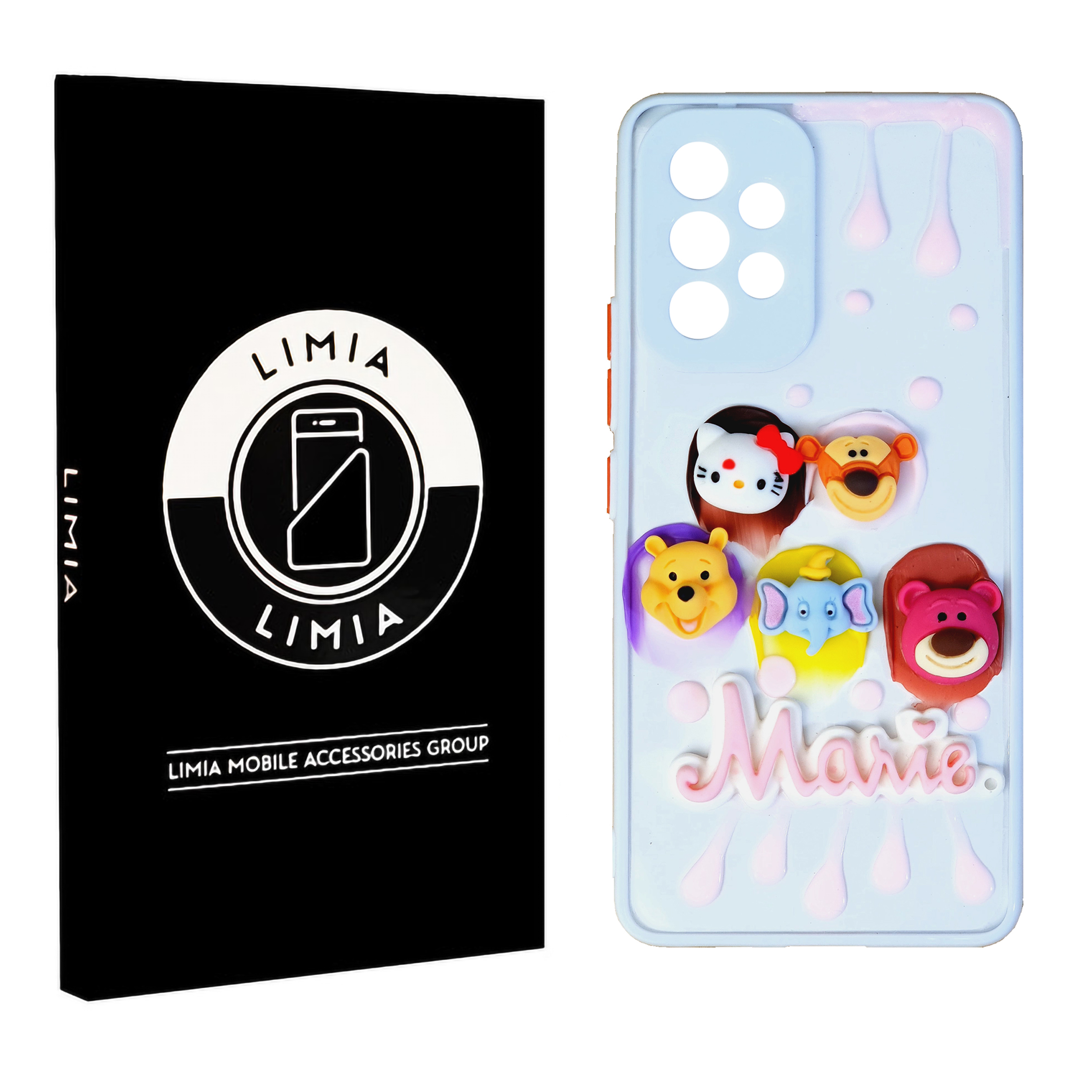 کاور لیمیا مدل فانتزی لنزدار پشت شیشه ای طرح عروسکی کد 422 مناسب برای گوشی موبایل سامسونگ Galaxy A53