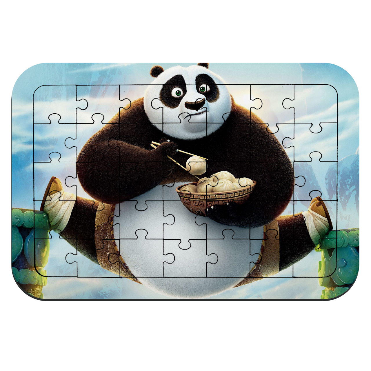 پازل 35 تکه طرح انیمیشن پاندای کونگ فو کار مدل NI1485