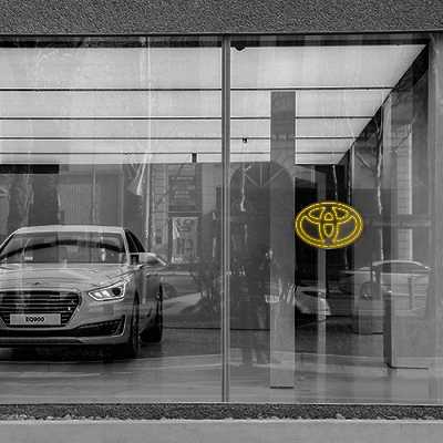 چراغ دیواری نئون دیزاین مدل Toyota-Logo-BL_YL