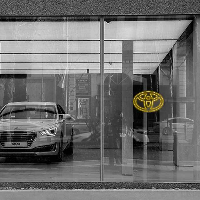 چراغ دیواری نئون دیزاین مدل Toyota-Logo-BL_YL