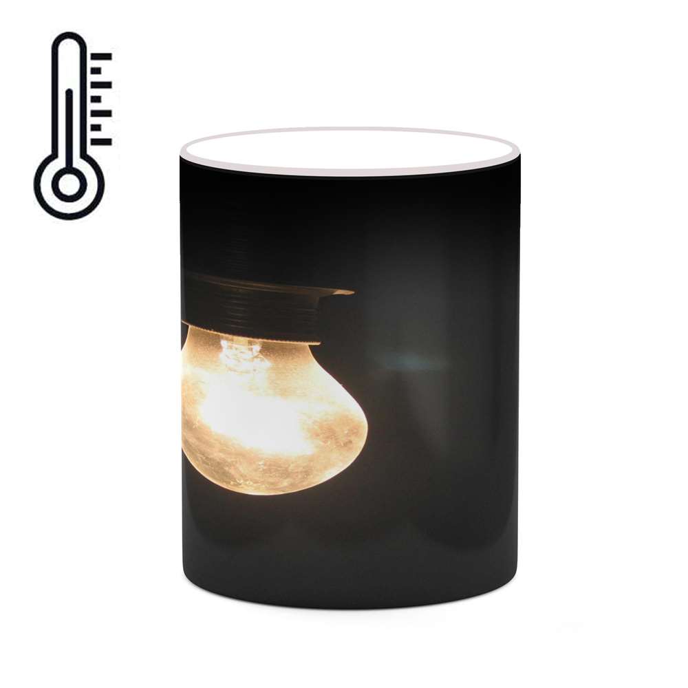 ماگ حرارتی کاکتی طرح زمینه مشکی فانتزی مدل mgh19549