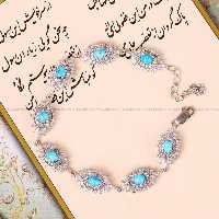دستبند فیروزه زنانه کد 4720 - جواهری مشاهیر