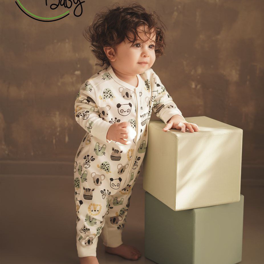 سرهمی سفید استخوانی طرح حیوانات 2 پک 5 عددی