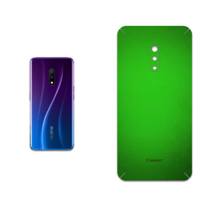 برچسب پوششی ماهوت مدل Metallic-Green مناسب برای گوشی موبایل اپو Realme X