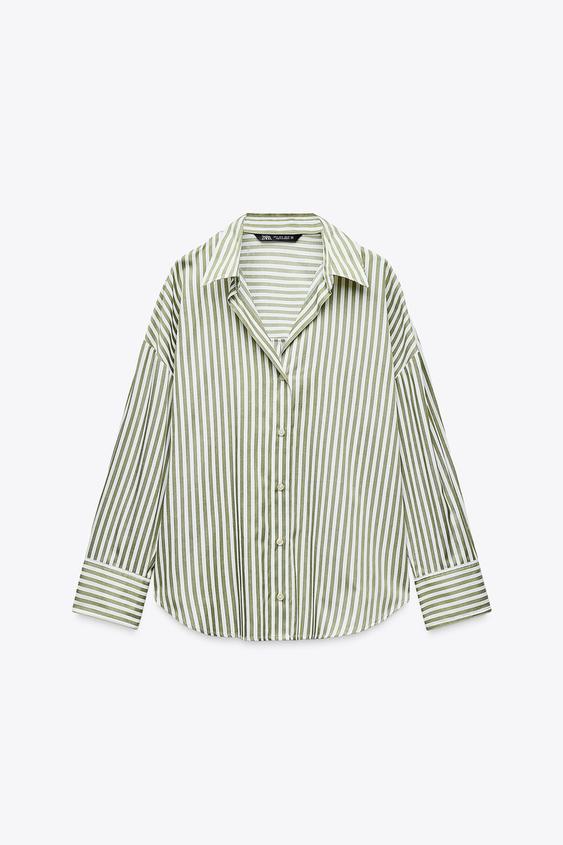 پیراهن راه راه زنانه زارا BASIC POPLIN SHIRT | تهران زارا TehranZara