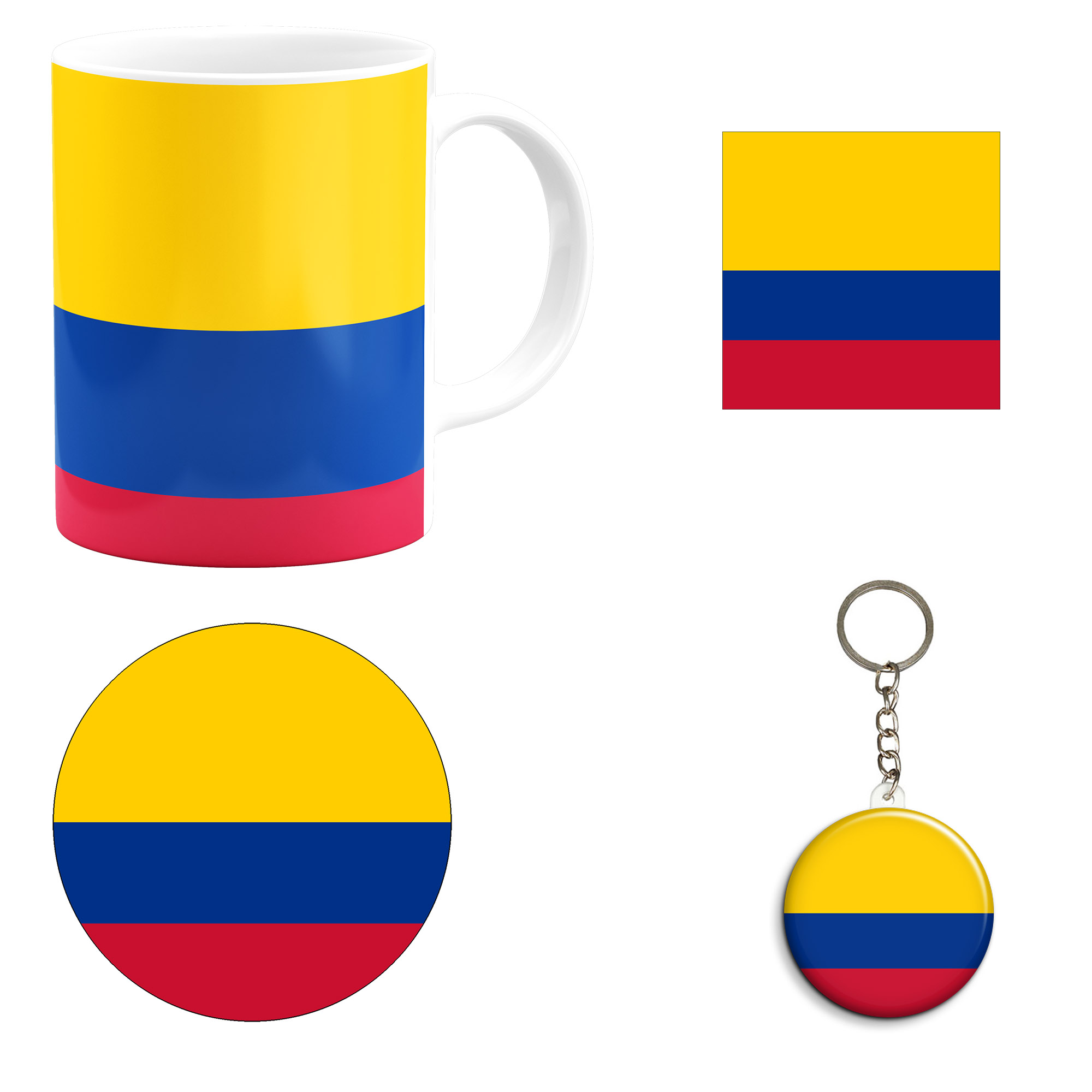 ست هدیه ماگ طرح پرچم کلمبیا مدل Colombia کد M1