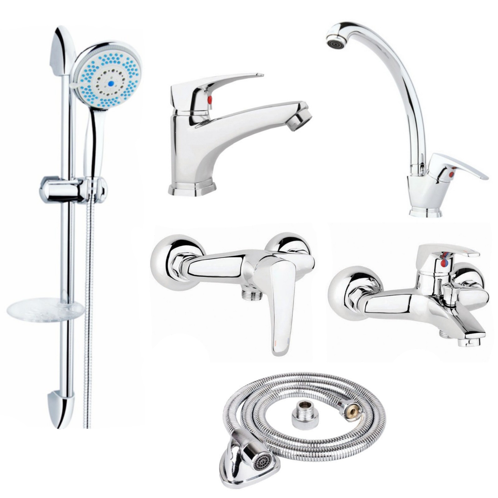 ست شیرآلات  شیرالات رز مدل یکتا پلاس مجموعه 6 عددی