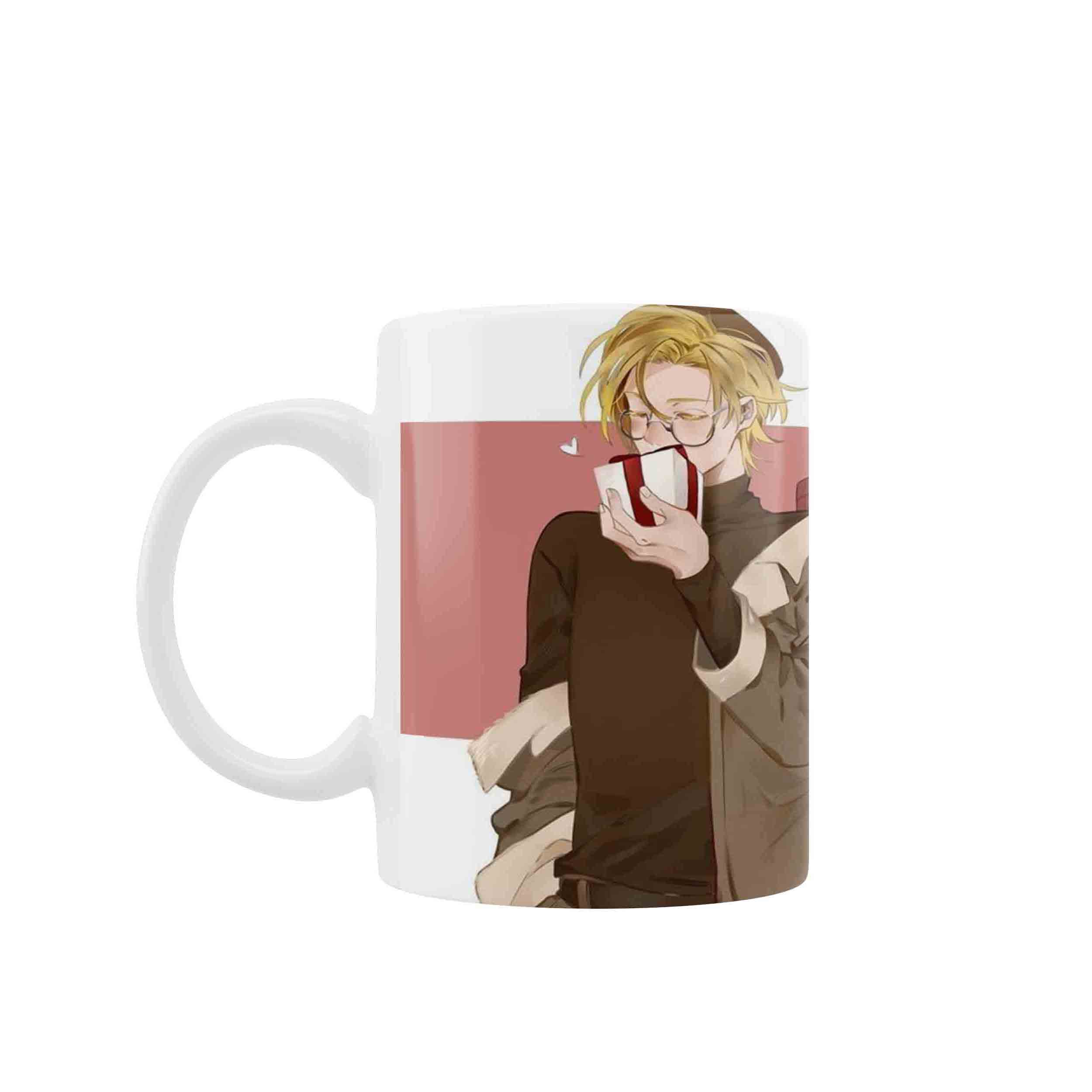 ماگ طرح انیمه موز ماهی بنانا فیش روز عشق مدل MG043