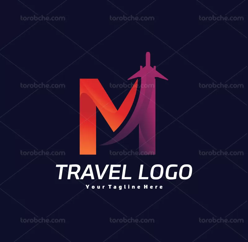 وکتور لوگو M خلاقانه | گرافیک با طعم تربچه
