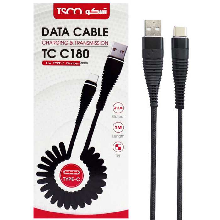 کابل USB به USB-C تسکو مدل TC C180 طول 1 متر