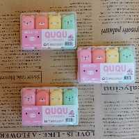 ست چهار عددی هایلایتر جعبه طلقی طرح خرسی