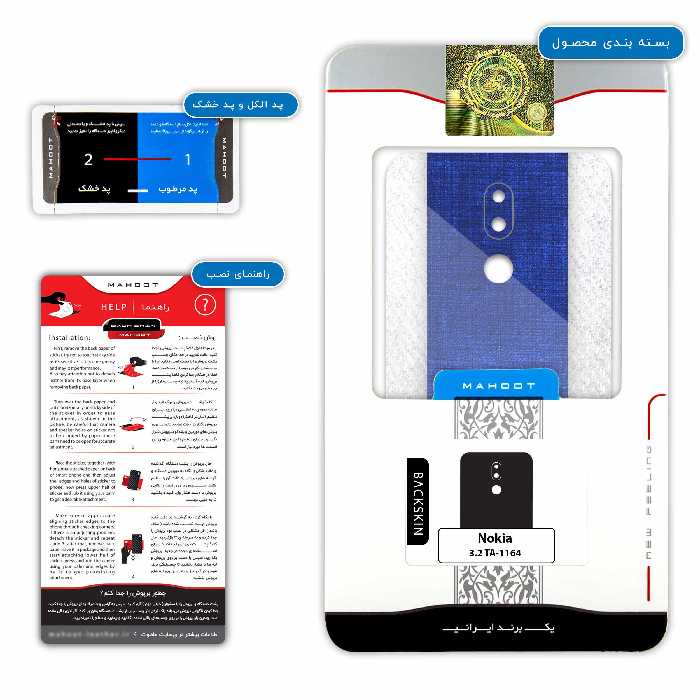 برچسب پوششی ماهوت مدل Tottenham Hotspur FC مناسب برای گوشی موبایل نوکیا 3.2 TA-1164