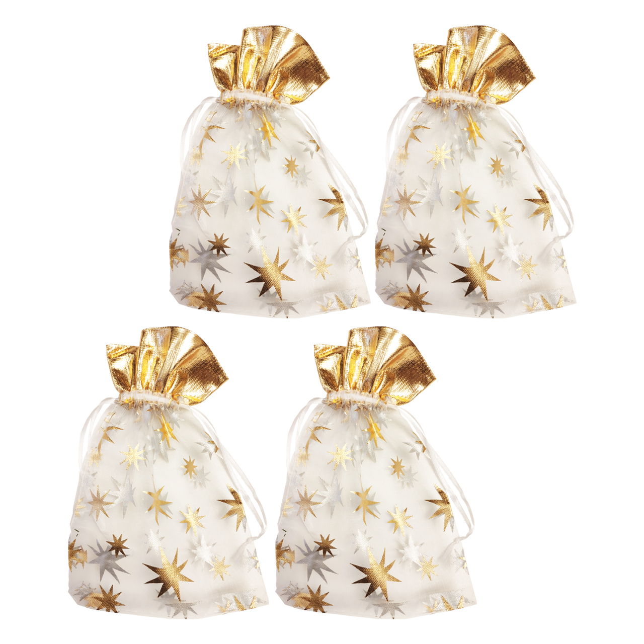  کیسه هدیه طرح ستاره بسته 4 عددی