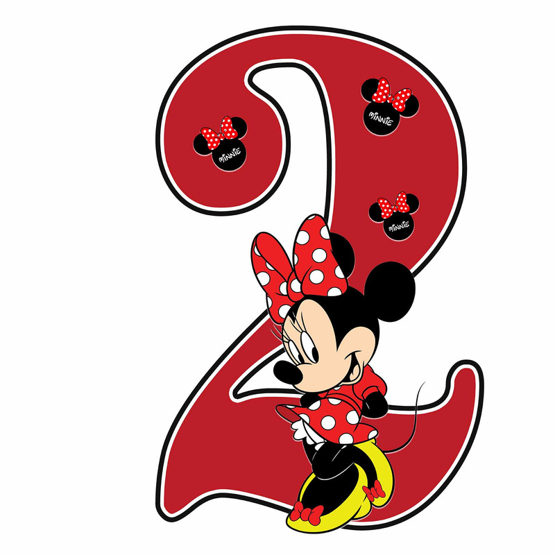 استند رومیزی تولد مدل عدد 2 طرح مینی موس قرمز کد 992