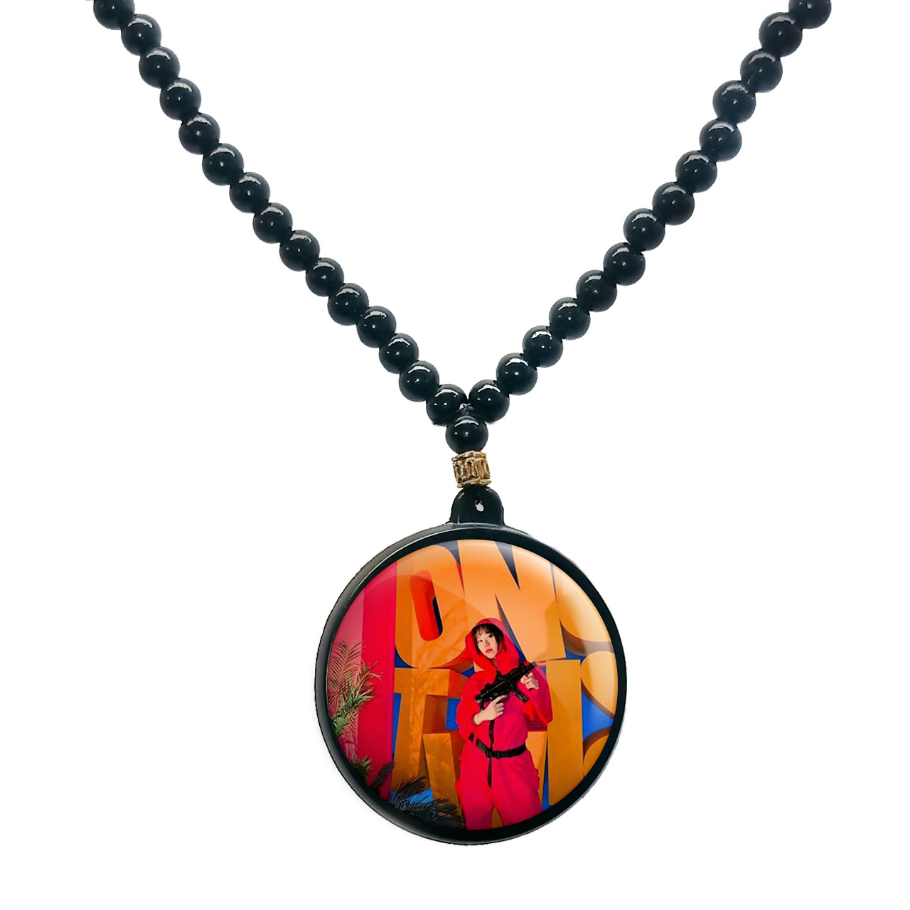 گردنبند پرمانه طرح تو ایس کد pmd.19562 مدل دو طرفه