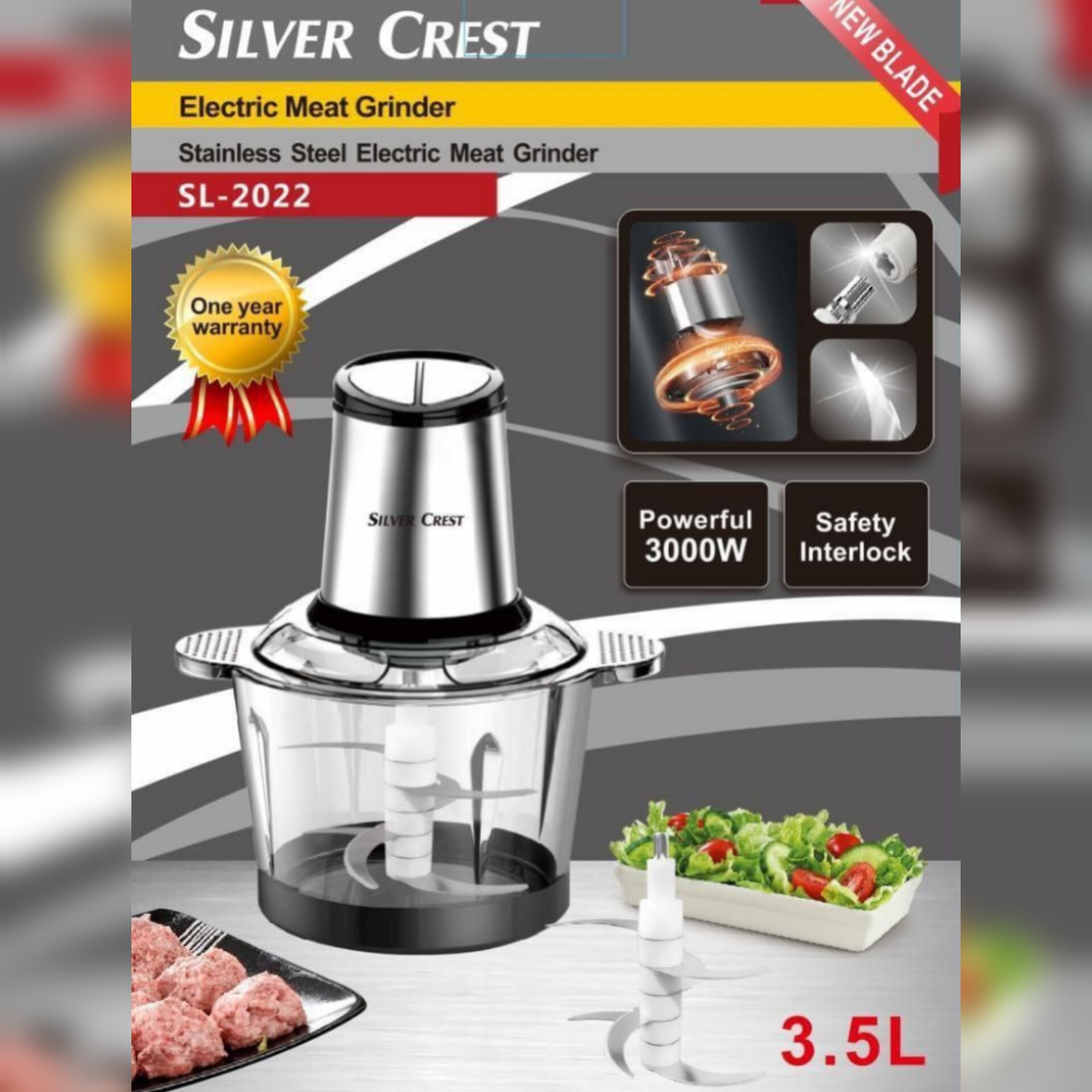 خرد کن 3.5 لیتری 6 تیغه پرس سیلور کرست 