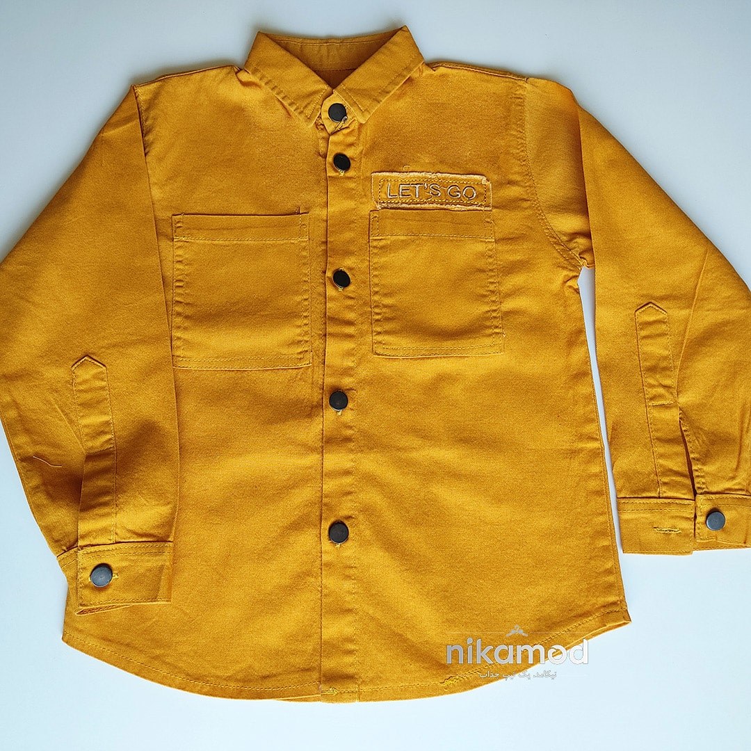 پیراهن کتان پسرانه مدل lets go 
