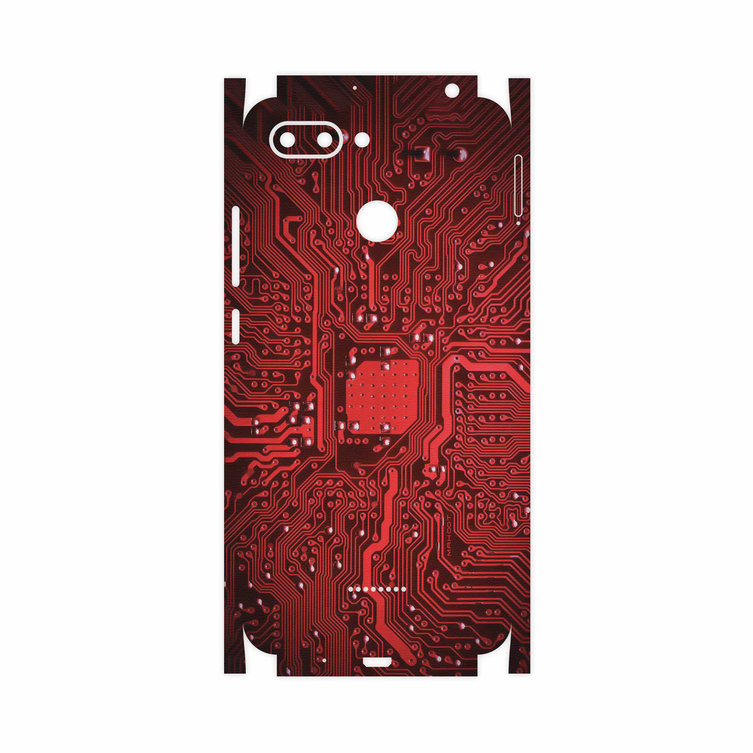 برچسب پوششی ماهوت مدل Red Printed Circuit Board-FullSkin مناسب برای گوشی موبایل شیائومی Redmi 6