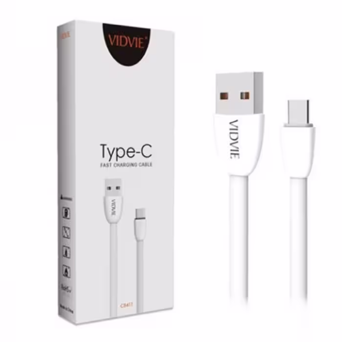کابل شارژ موبایل  type c   Vidvie   مدل  CB411T   رنگ سفید