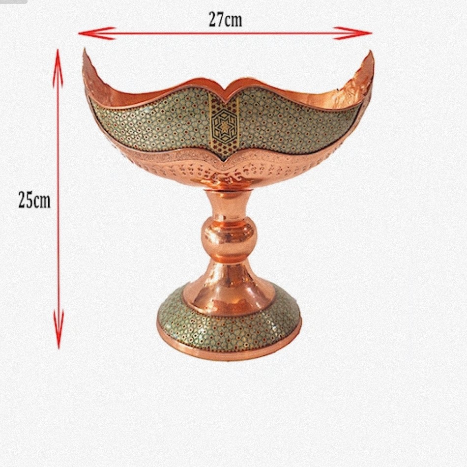 کشکول قلمزنی مس و خاتم ممتاز و اعلا در ارتفاع 25 