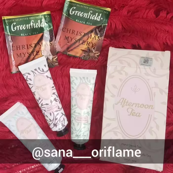 ست کرم دست سه عددی رایحه چای سبز سفید سیاه برند اوریفلیم،90 میل
