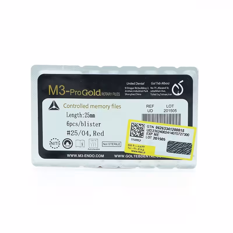 فایل روتاری 25mm _ M3 Pro Gold - فروشگاه اینترنتی مواد و تجهیزات دندانپزشکی