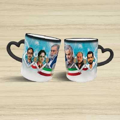 ماگ حرارتی مدل دسته قلبی طرح سردار سلیمانی کد 9