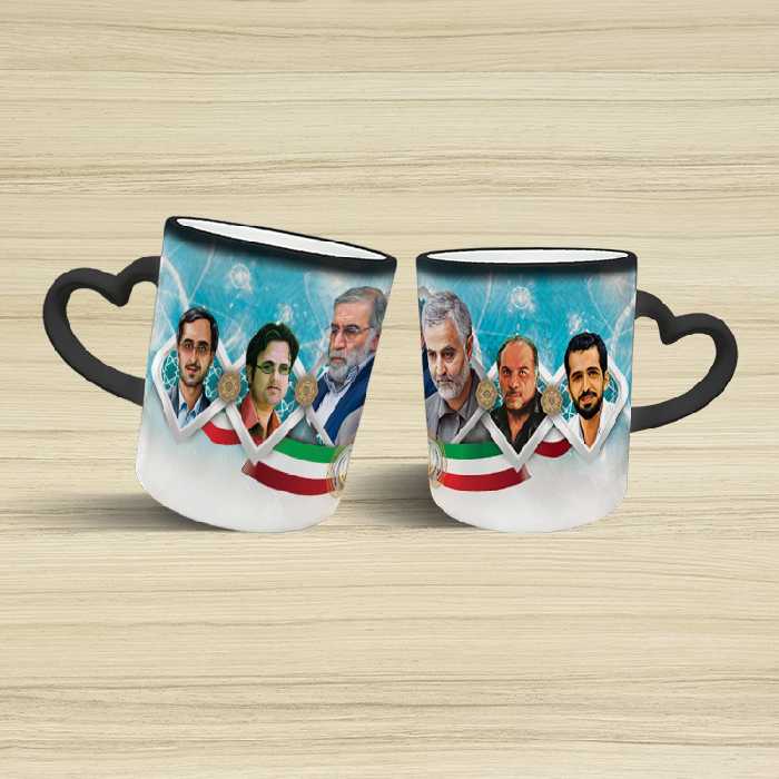 ماگ حرارتی مدل دسته قلبی طرح سردار سلیمانی کد 9