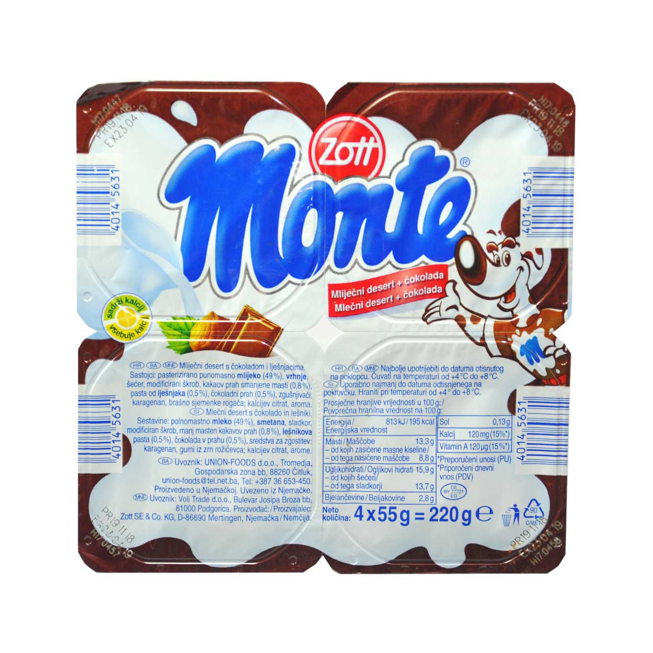 دسر سیر شکلات فندقی زوتیس - zottis