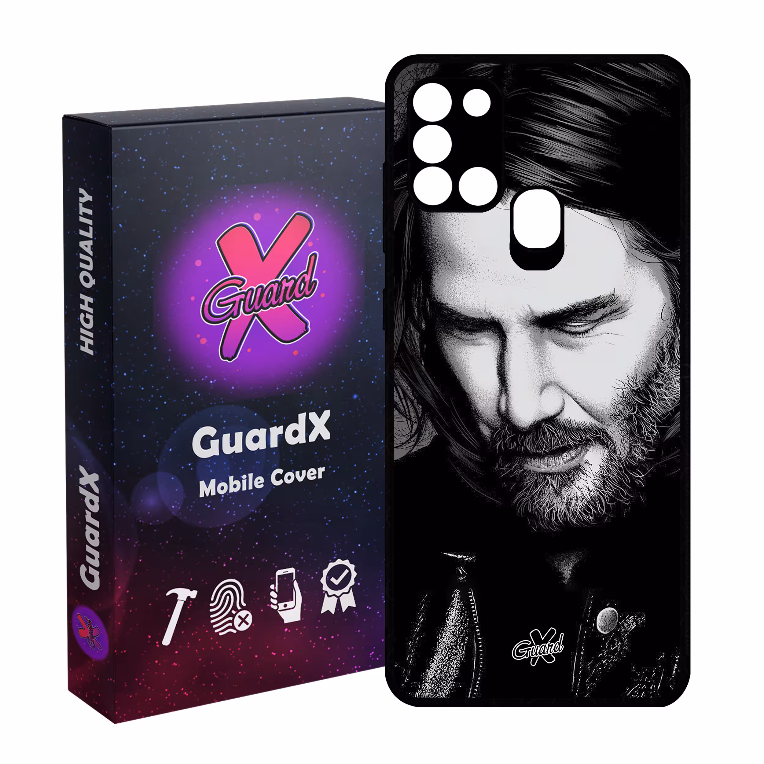 کاور گارد ایکس طرح جان ویک مدل Glass10498 مناسب برای گوشی موبایل سامسونگ Galaxy A21s