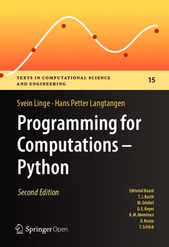 خرید و دانلود نسخه کامل کتاب Programming For Computations - Python: A Gentle Introduction To Numerical Simulations With Python 3.6
