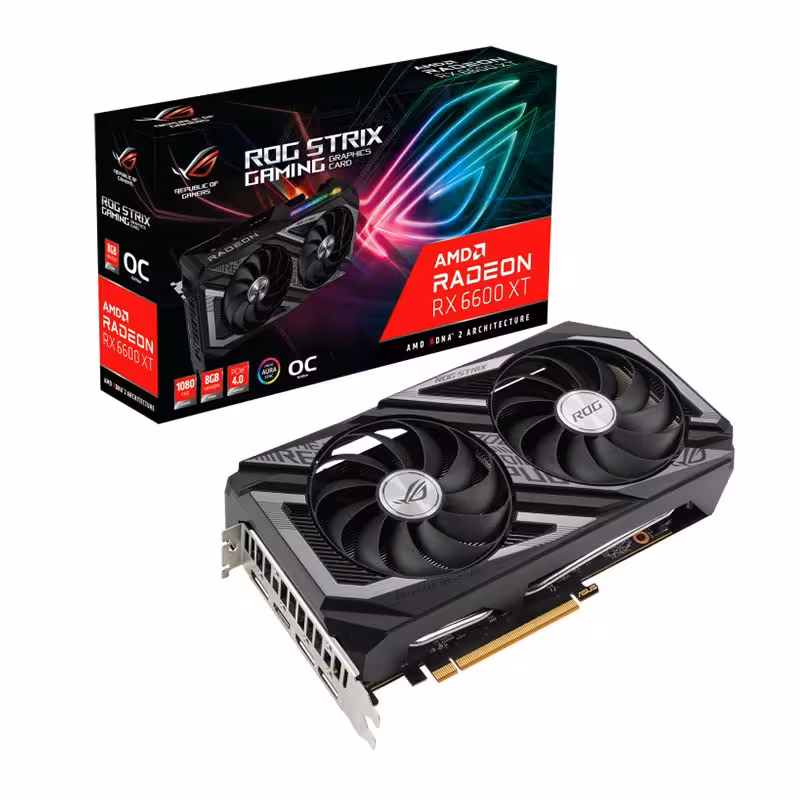 خرید کارت گرافیک ایسوس Graphics ASUS ROG STRIX RX6600XT O8G GAMING با بهترین قیمت