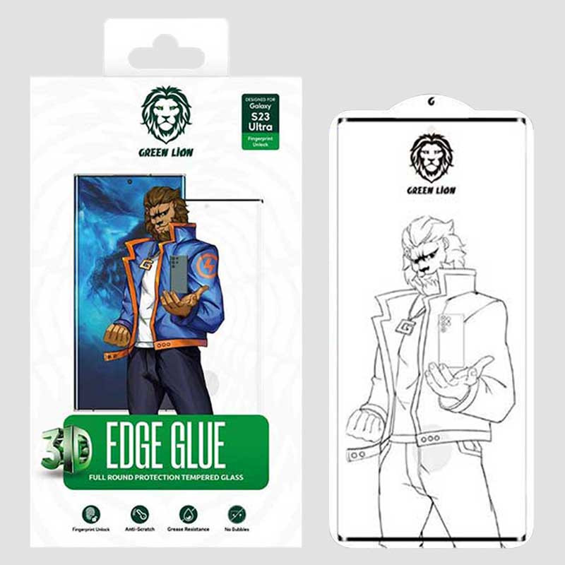 محافظ صفحه نمایش گرین لاین مدل 3D Edge Glue مناسب برای گوشی موبایل سامسونگ Galaxy S23 Ultra | کالا برتری