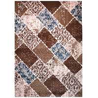 فرش ماشینی زمرد مشهد کد KR15 زمینه آبی