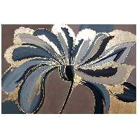 تابلو نقاشی ورق طلا طرح گل دکوراتیو مدل نقش برجسته کد 260