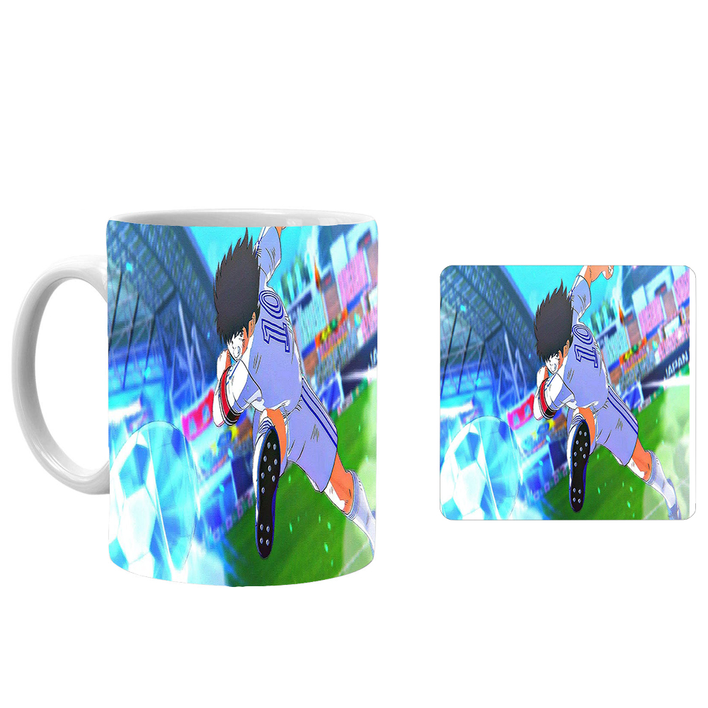 ماگ طرح کارتون فوتبالیستها کد xf4 به همراه زیرلیوانی